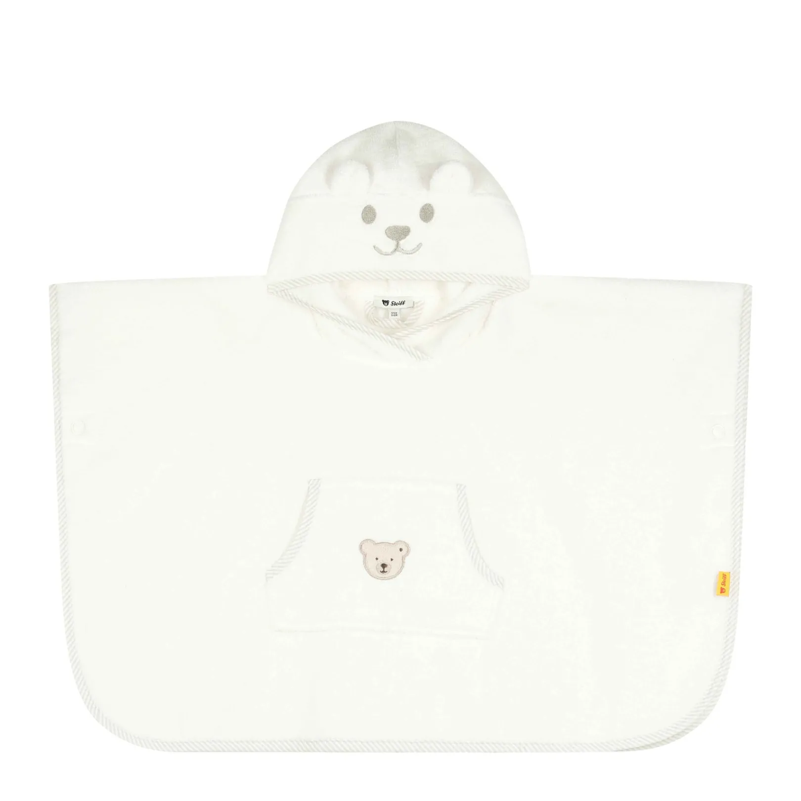 Outlet Steiff Bath Poncho, white