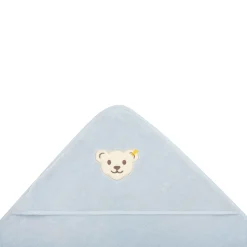 Fashion Steiff Bath towel with hood, light blue lightblue