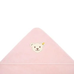 Fashion Steiff Bath towel with hood, pink rose