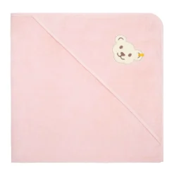 Fashion Steiff Bath towel with hood, pink rose