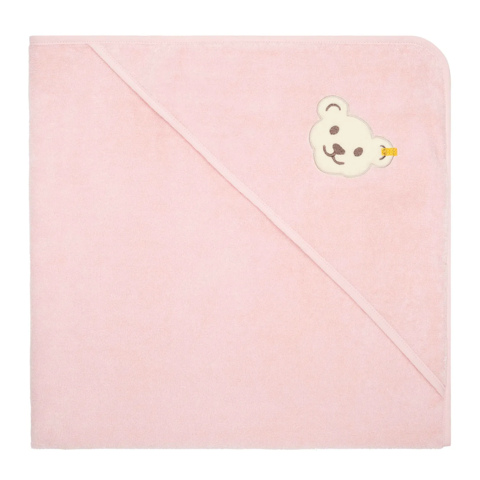Fashion Steiff Bath towel with hood, pink rose