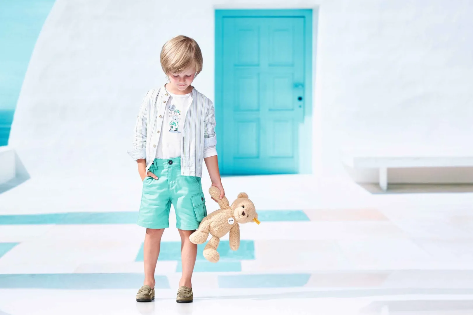 Discount Steiff Bermudas, light green for Boys lightgreen