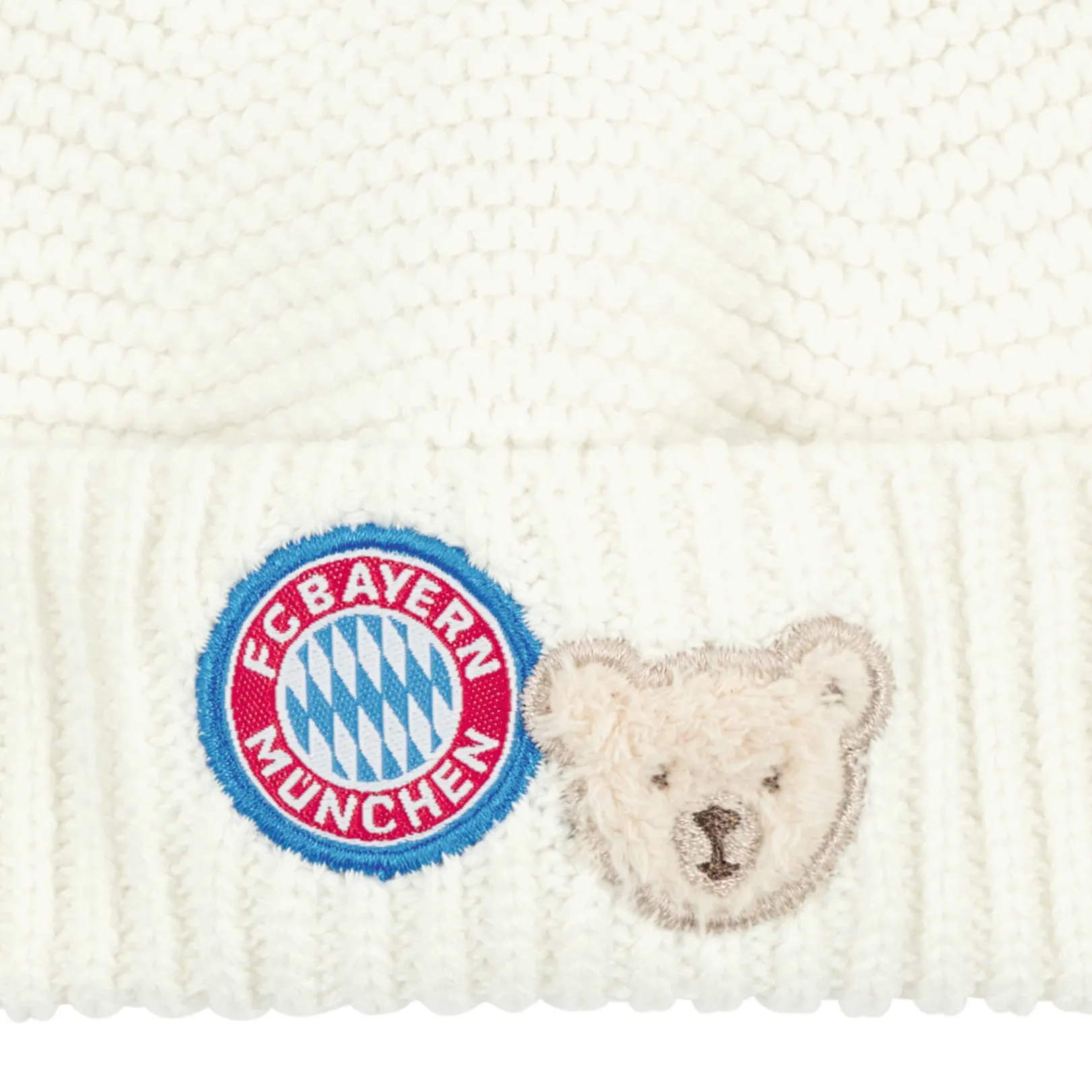 Outlet Steiff Cap + Babyshoes FC Bayern, white