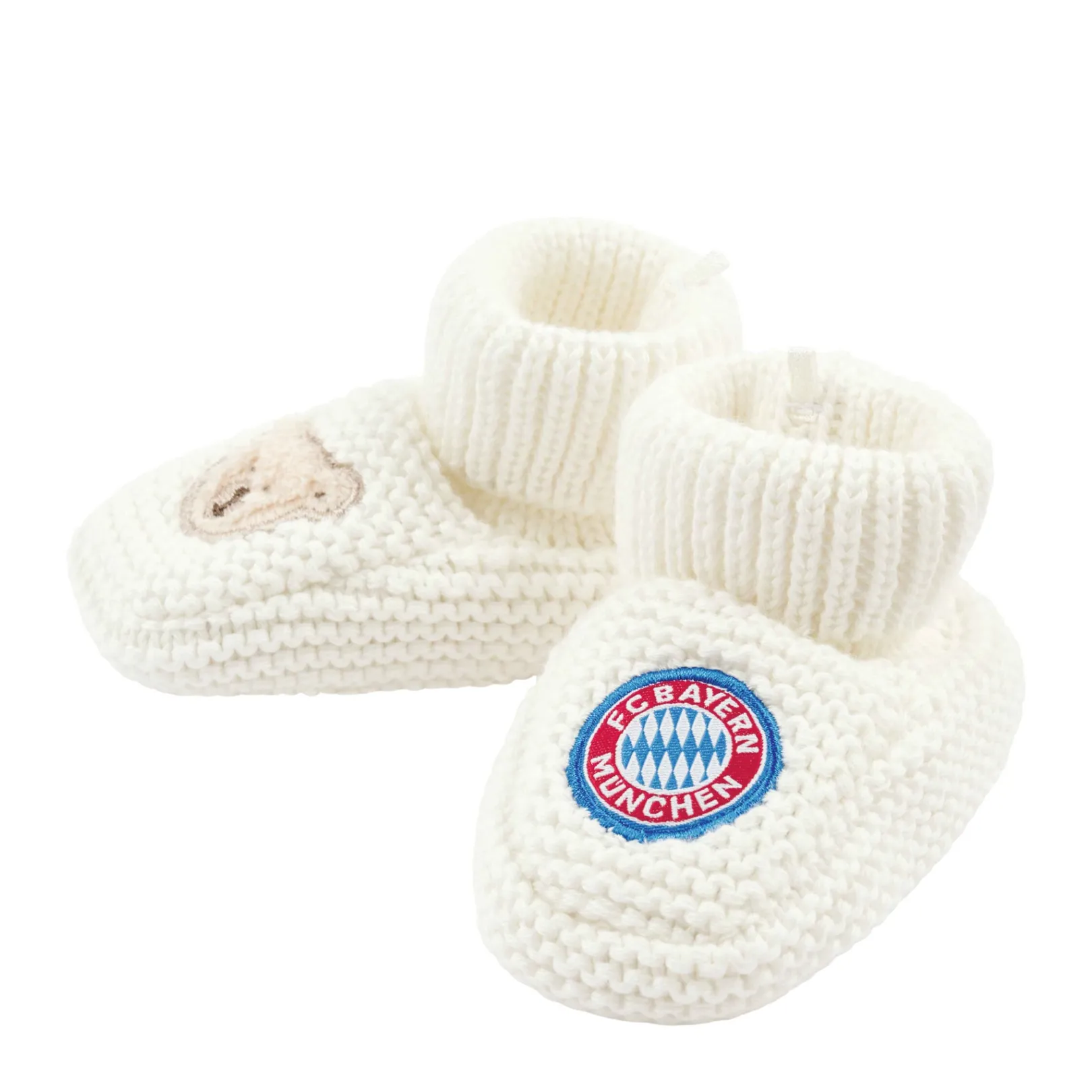 Outlet Steiff Cap + Babyshoes FC Bayern, white