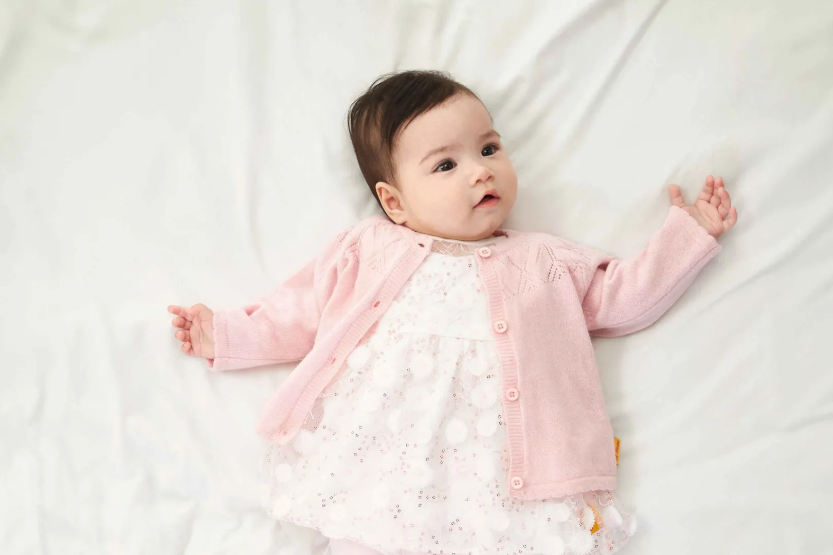 Outlet Steiff Cardigan, pink for Girls rose