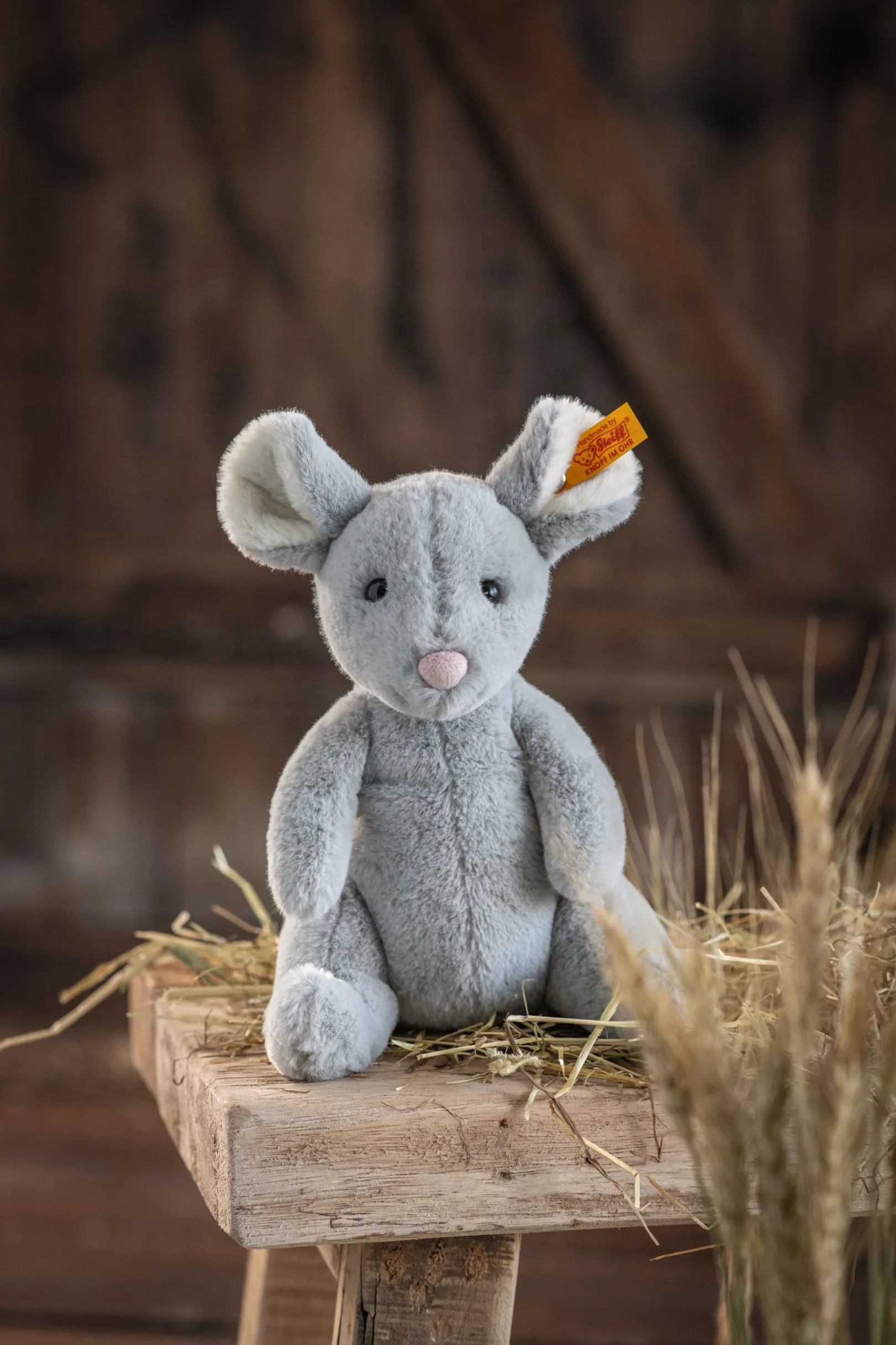 Outlet Steiff Cheesy mouse, 19 cm, light grey
