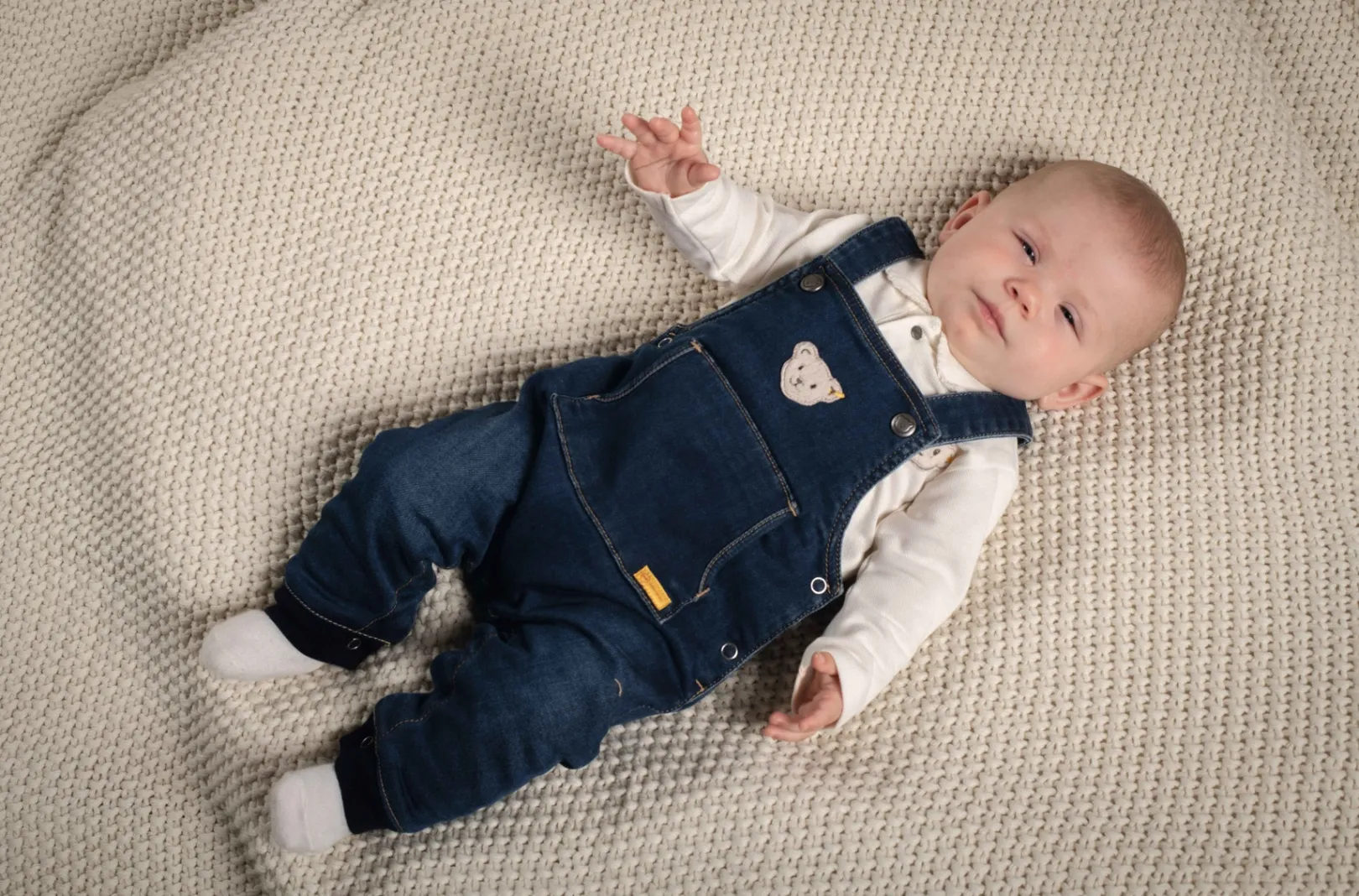 Fashion Steiff Denim Dungarees, dark blue darkblue