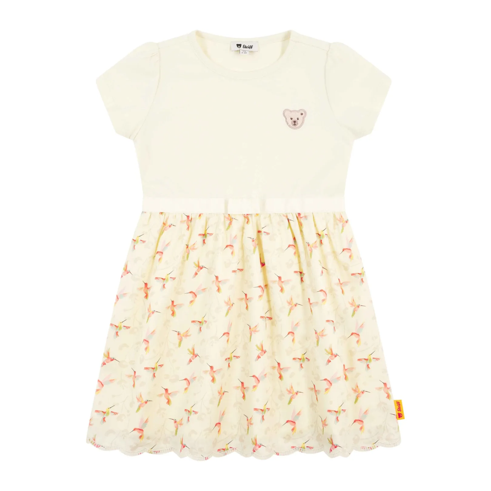 Fashion Steiff Dress, for Girls beige