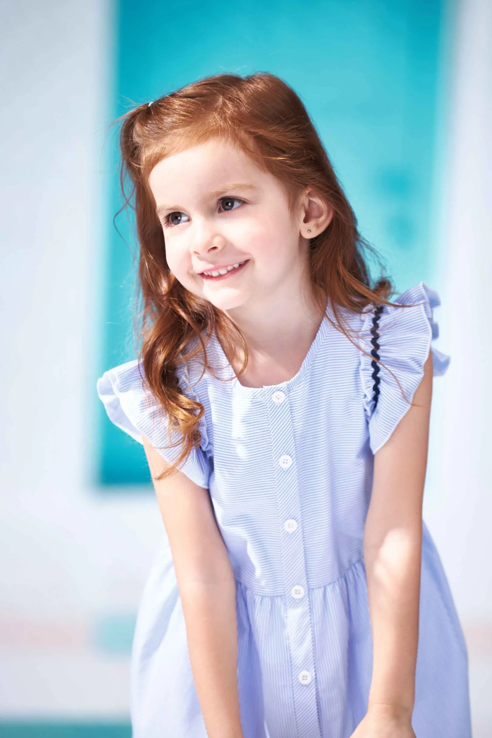 Outlet Steiff Dress, light blue for Girls lightblue