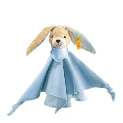 Clearance Steiff Hoppel rabbit comforter, 28 cm, light blue