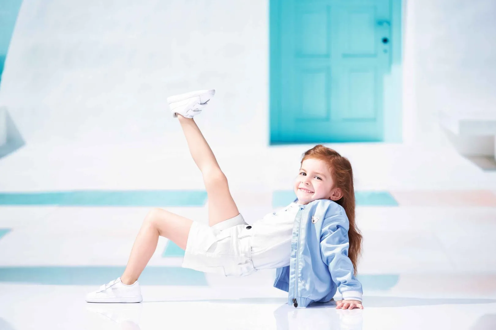 Clearance Steiff Jacket, light blue for Girls lightblue