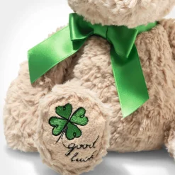 New Steiff Jimmy Teddy bear – Good Luck, 30 cm, beige