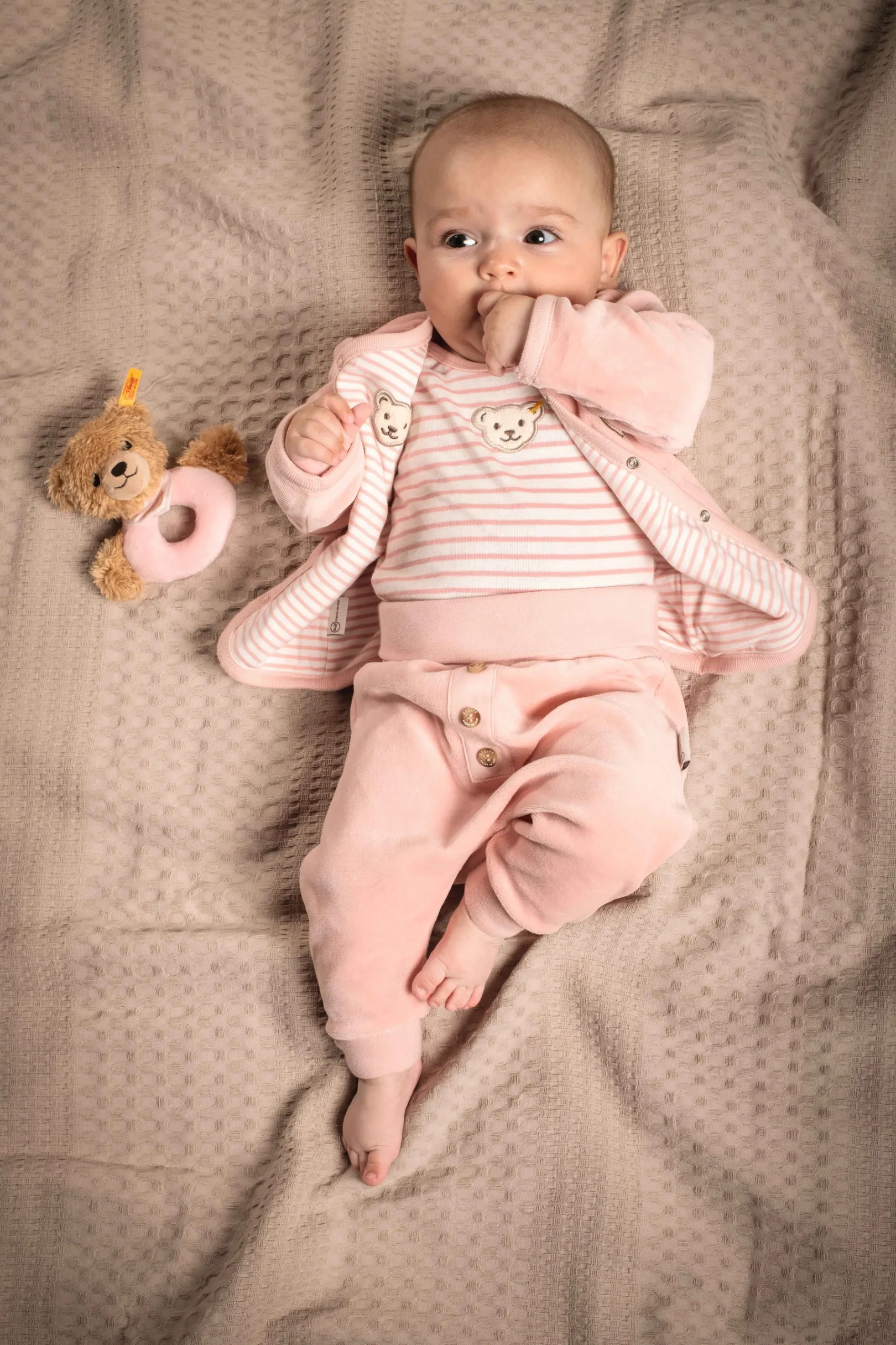 Best Steiff Jogger Pants GOTS, pink rose