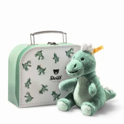 Hot Steiff Joshi baby T-Rex in suitcase, 16 cm, light green