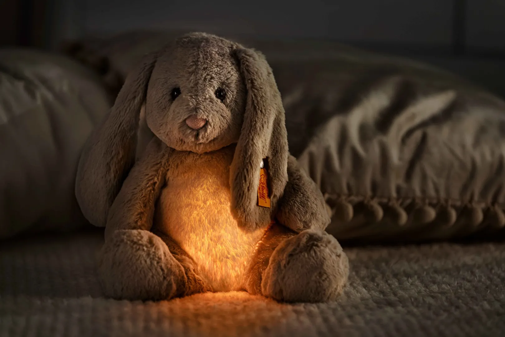 Online Steiff Light at Night Hoppie rabbit , 28 cm, light grey