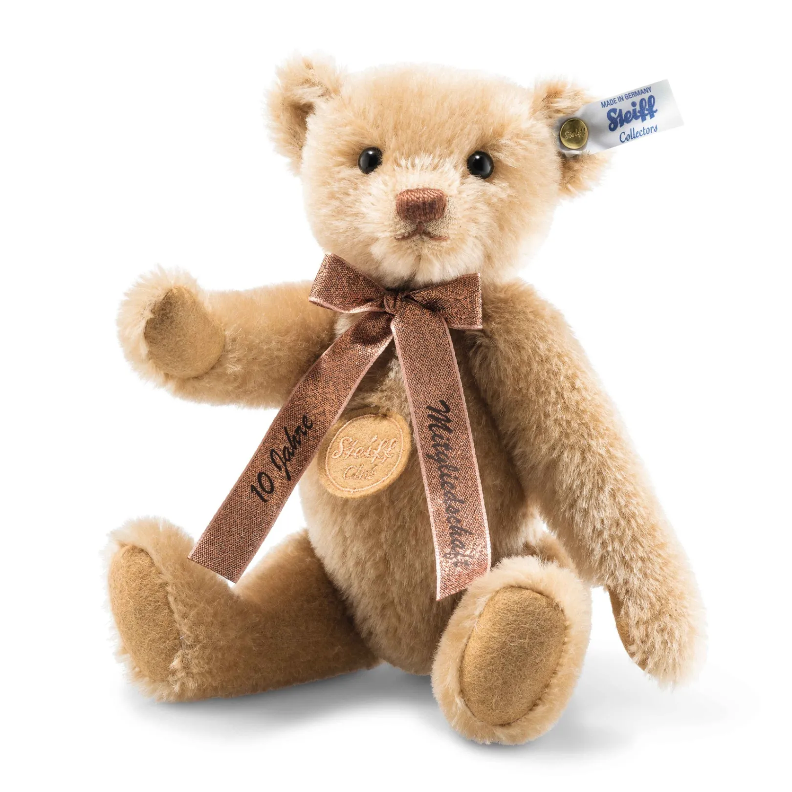 Online Steiff Loyal Teddy bear 10 years of Club membership, 24 cm, orange