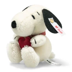 New Steiff Miniature Snoopy with heart, 9 cm, white