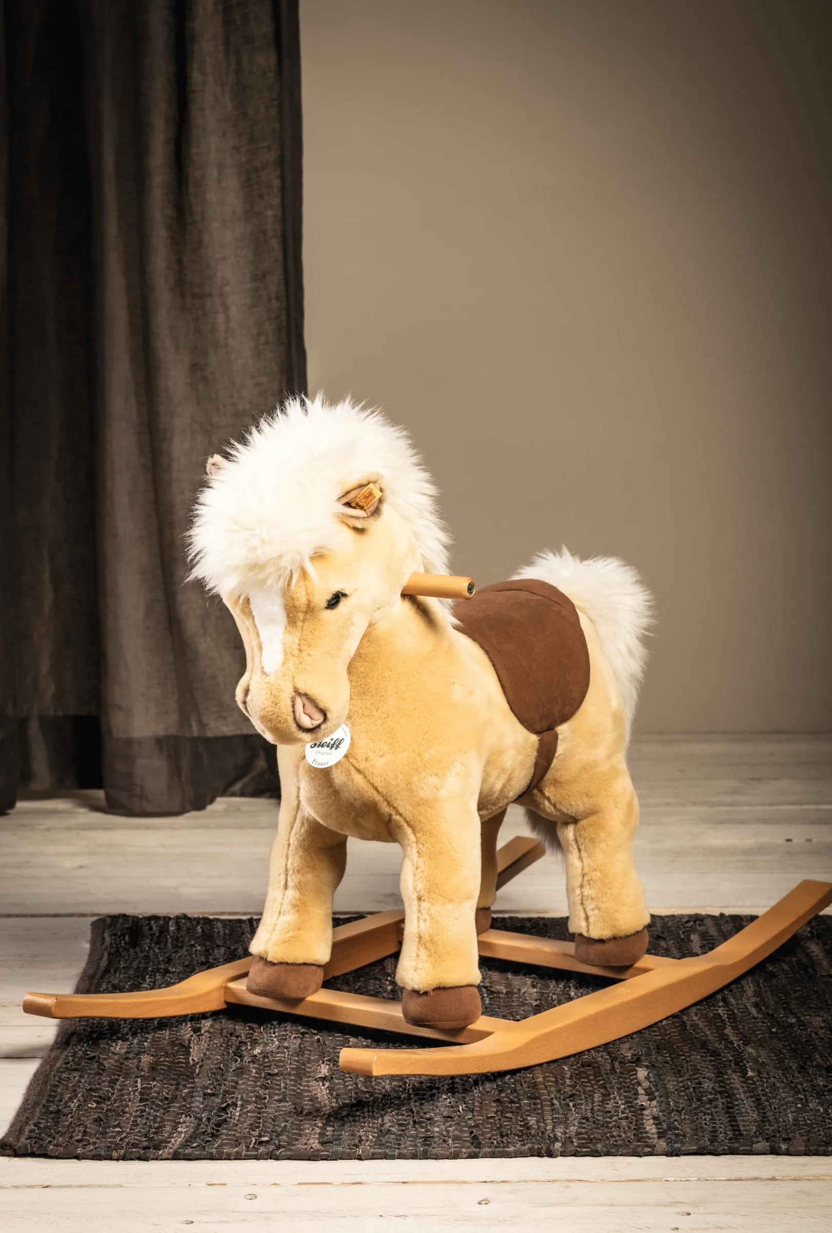Hot Steiff Rocking horse Franzi, 70 cm, beige