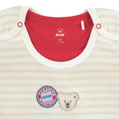 Sale Steiff Romper + T-Shirt longsleeve FC Bayern, beige