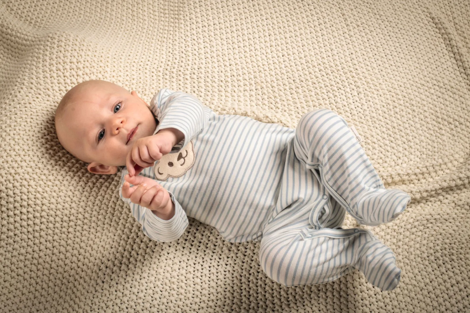 Sale Steiff Romper longsleeve GOTS, light blue lightblue