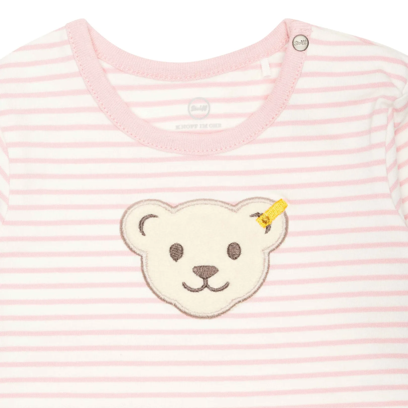 Best Steiff Romper longsleeve GOTS, pink rose