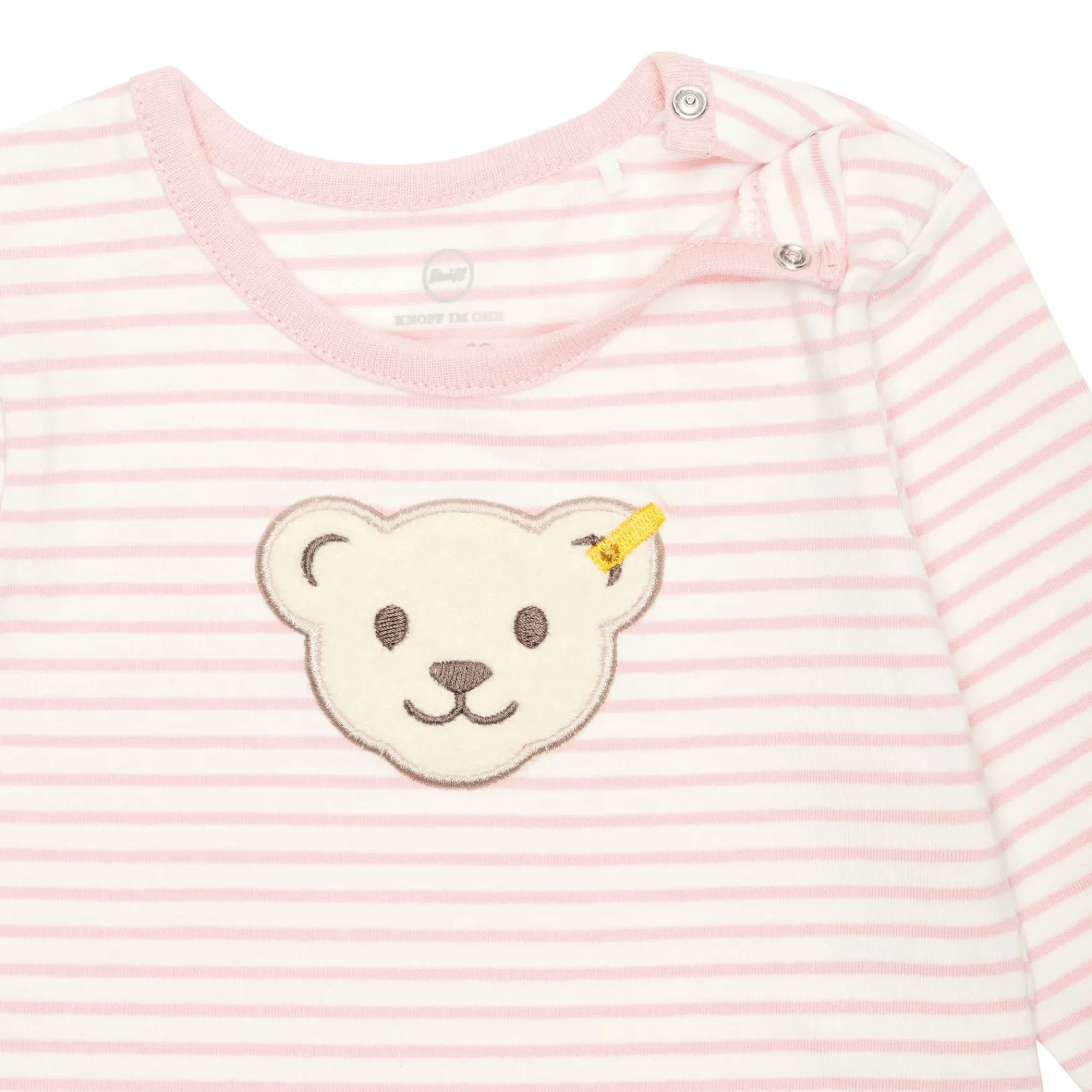 Best Steiff Romper longsleeve GOTS, pink rose