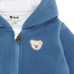 Outlet Steiff Romper longsleeve, medium blue for Boys mediumblue