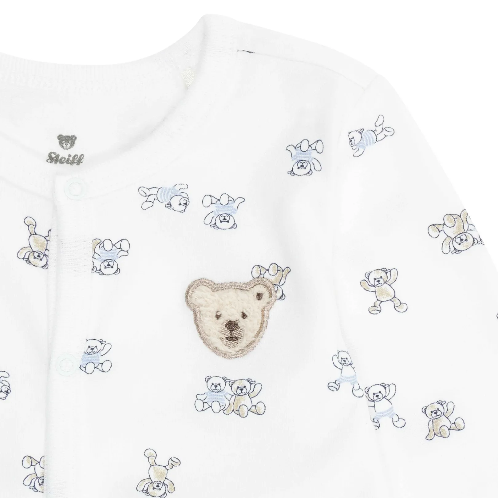 Clearance Steiff Romper longsleeve, for Boys white