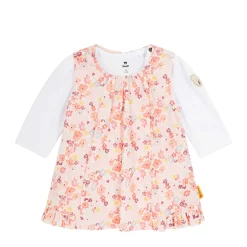 New Steiff Set Dress + T-Shirt longsleeve, pink for Girls rose
