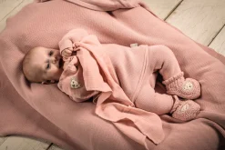 New Steiff Set Pants + Wrap Jacket GOTS, pink rose