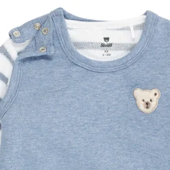 Best Steiff Set Romper + T-Shirt longsleeve, medium blue for Boys mediumblue