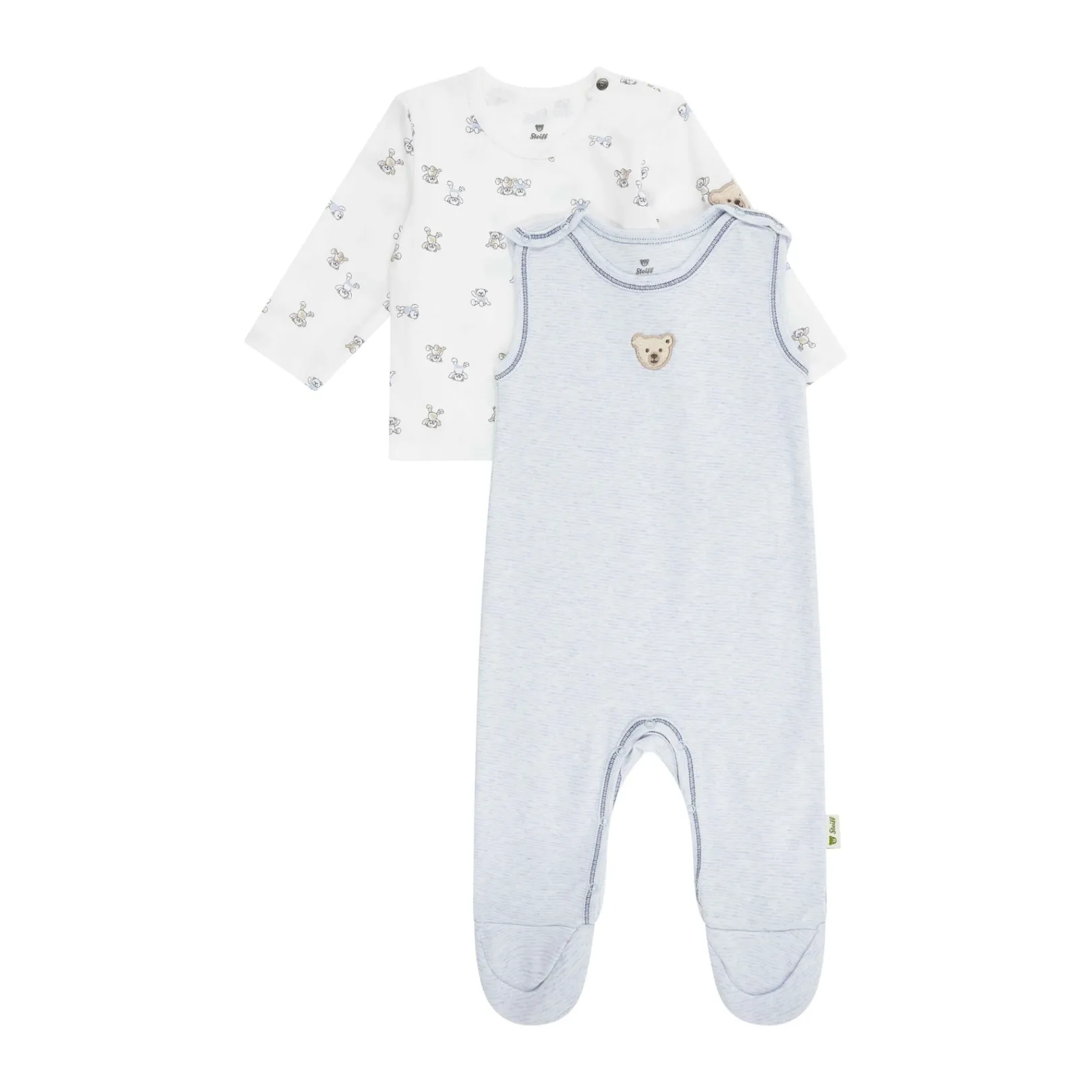 Sale Steiff Set Romper + T-Shirt longsleeve, light blue for Boys lightblue