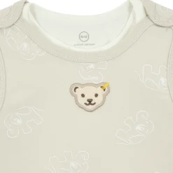 Outlet Steiff Set Romper + T-Shirt longsleeve GOTS, beige