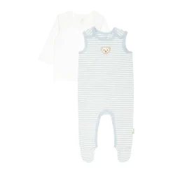 Clearance Steiff Set Romper + T-Shirt longsleeve GOTS, light blue lightblue
