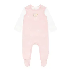 Outlet Steiff Set Romper + T-Shirt longsleeve GOTS, pink rose
