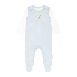 Hot Steiff Set Romper + T-Shirt longsleeve GOTS, light blue lightblue