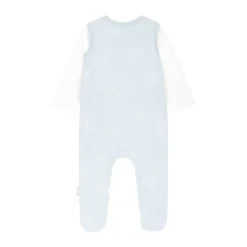 Hot Steiff Set Romper + T-Shirt longsleeve GOTS, light blue lightblue