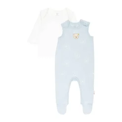 Hot Steiff Set Romper + T-Shirt longsleeve GOTS, light blue lightblue