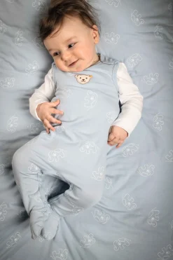 Hot Steiff Set Romper + T-Shirt longsleeve GOTS, light blue lightblue