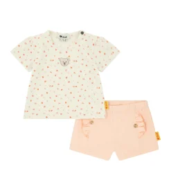 Online Steiff Set Shorts + T-Shirt shortsleeve, for Girls beige