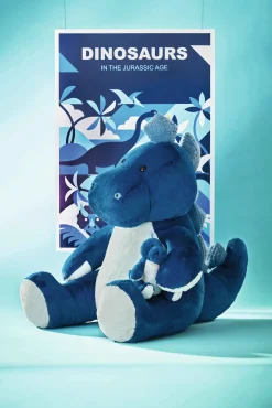 Best Steiff Spott stegosaurus, 80 cm, medium blue