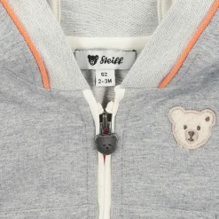 New Steiff Sweat Jacket, light grey for Boys lightgrey