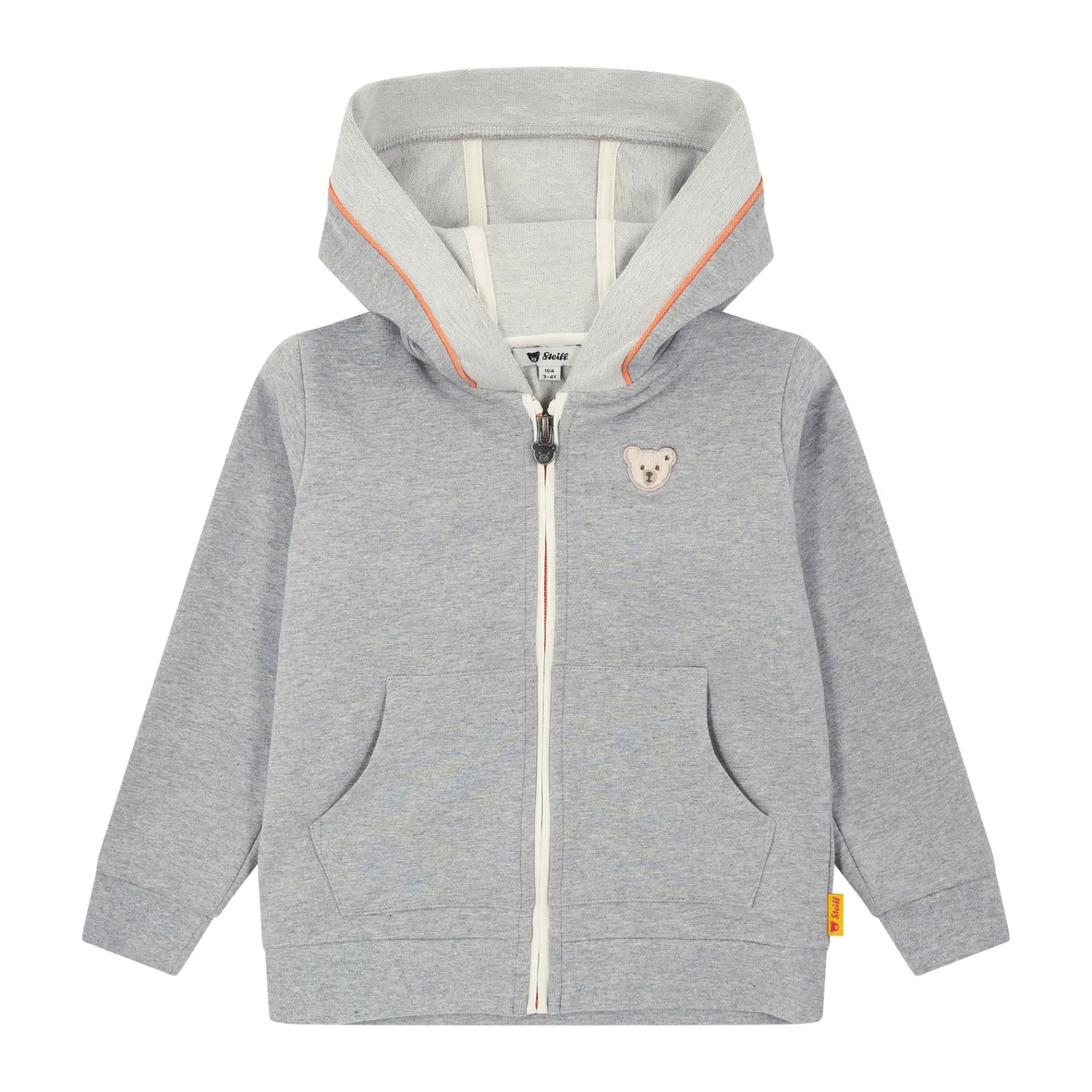 Clearance Steiff Sweat Jacket, light grey for Boys lightgrey