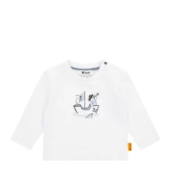 Fashion Steiff T-Shirt longsleeve, for Boys white
